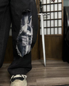 Knight Armor 3D Print Jeans – Distressed Baggy Wide-Leg