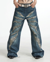 All-Over Leopard Print Jeans – Loose Fit Denim