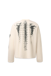 Skeleton Print Long Sleeve Graphic Tee – Gothic Black Streetwear Top