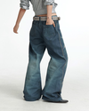 All-Over Leopard Print Jeans – Loose Fit Denim