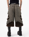 Layered Patchwork Shorts – Vintage 3/4 Street Denim
