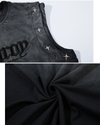Studded Gradient Vest – Embroidered Street Tank