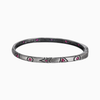 Graffiti Heart Cuff – Blackened S925 Silver + Pink Stones
