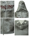 Distressed Mask Hoodie – Detachable Gloves & Zip-Up