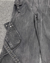 Heavy-Duty Dune Zip Cargo Jeans – Loose Straight Flare Fit
