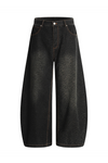 Washed Hip-Hop Loose Wide-Leg Jeans