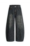 Washed Hip-Hop Loose Wide-Leg Jeans