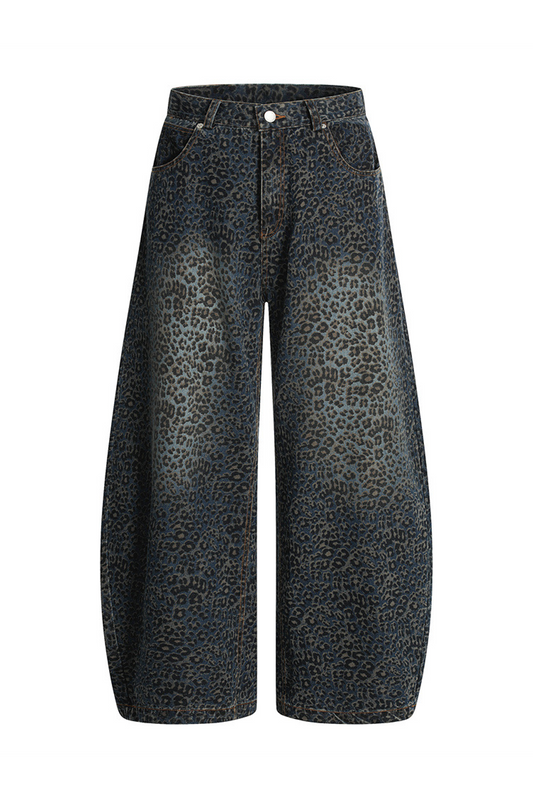 Washed Hip-Hop Loose Wide-Leg Jeans