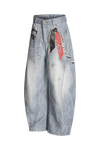 Urban Bandana Patch Scimitar Wide-Leg Jeans