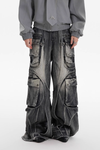 Alien Strap-Wrap Wide-Leg Jeans