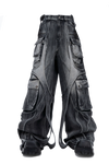 Alien Strap-Wrap Wide-Leg Jeans