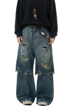 Layered Apocalypse Patchwork Jeans