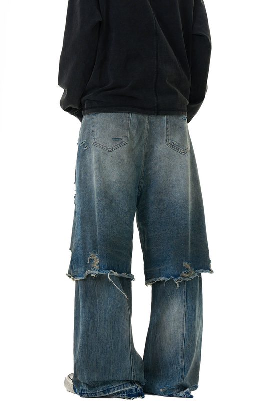 Layered Apocalypse Patchwork Jeans