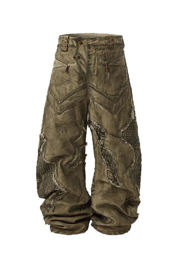 Pathogen Invasion Curved Hem Denim