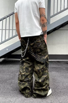 Camo Double-Waist Graffiti Loose Pants