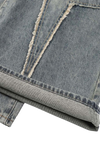 Cross Patch Loose Denim Pants