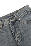 Cross Patch Loose Denim Pants