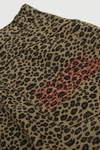 Leopard Embroidery Scimitar Denim