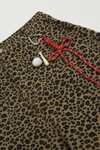 Leopard Embroidery Scimitar Denim