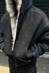 Vintage Faux Fur Lined Hooded Jacket