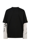 Punk Layered Print Long Sleeve T-Shirt
