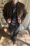 Retro Suede Harrington Jacket