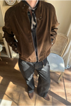 Retro Suede Harrington Jacket