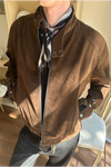 Retro Suede Harrington Jacket