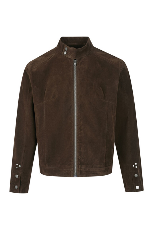 Retro Suede Harrington Jacket