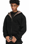 Leopard Reversible Fleece Hoodie