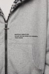 Reversible Fur Zip Hoodie In Grey