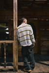 Distressed Striped Knit Sweater