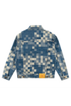 Mosaic Checkerboard Denim Jacket