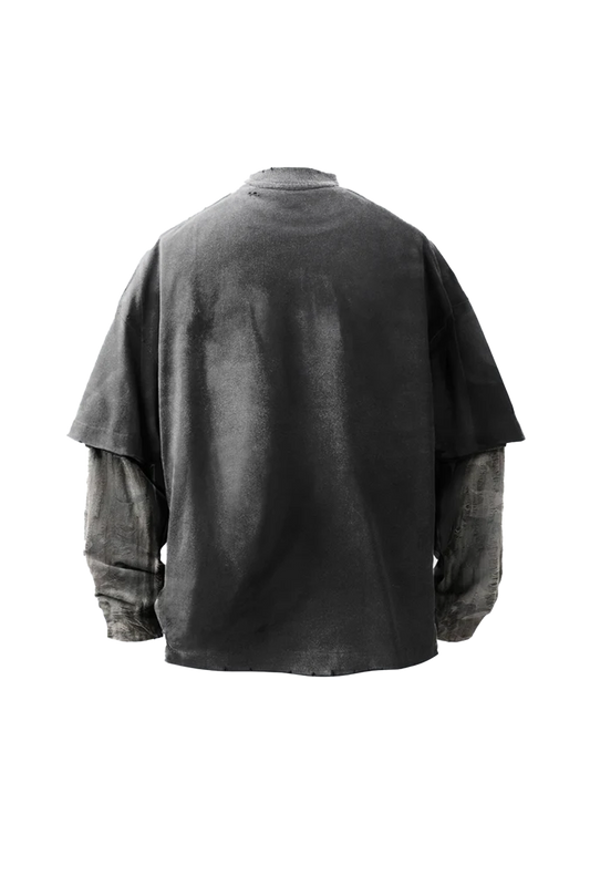 Distressed Layered Long Sleeve Tee