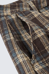 Plaid Wide-Leg Cargo Pants