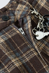 Plaid Wide-Leg Cargo Pants