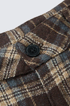 Plaid Wide-Leg Cargo Pants