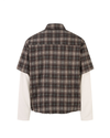 Layered-Look Plaid Long-Sleeve Shirt