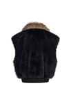 Faux Fur Collar Zip Vest