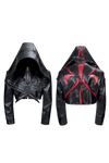 Dark Knight Cloak Cropped Leather Jacket