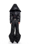 Dark Knight Cloak Cropped Leather Jacket
