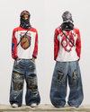 Leopard Print  Baggy Denim