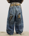 Leopard Print  Baggy Denim
