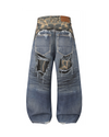 Leopard Print  Baggy Denim