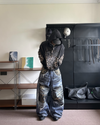 Leopard Graphic Dual-Zip Boxy Hoodie