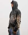 Leopard Graphic Dual-Zip Boxy Hoodie