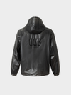 Vintage Stealth Tech PU Hooded Moto Jacket