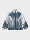 Vintage Washed Denim Patchwork Jacket