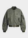 Heavy Washed Waxed Bomber Jacket