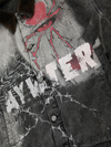 Dark Graffiti Washed Denim Jacket